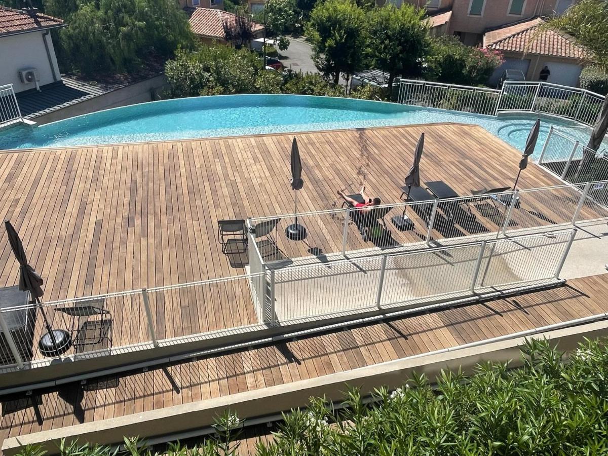 Superbe Appartement, Piscine, Vue Mer Et Montagnes Антиб Екстериор снимка